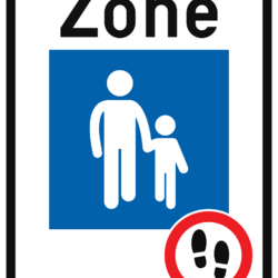 Wat betekent de aanduiding rechts onderaan in dit verkeersbord?